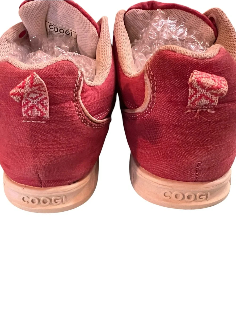 COOGI Pink Canvas Low-Top Sneakers with White Trim